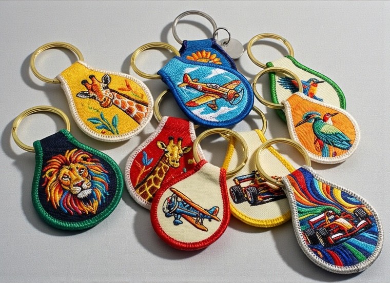 カスタム刺繍キーホルダー